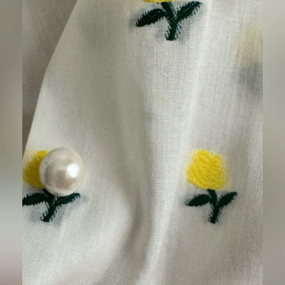 Marc Jacobs Embroidered Blouse Size 4 - Picture 5 of 9